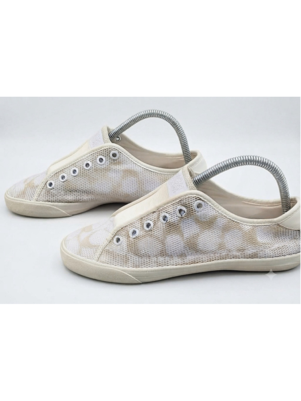 Vintage Coach Bev Laceless Monogram Mesh Sneakers. Women's size 7.5B